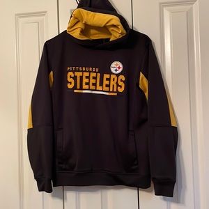 NFL youth Steelers Sweatshirt. Size xl. Like new. No stains. Black w/ hood.